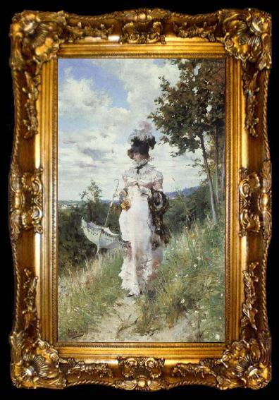 framed  Giovanni Boldini Afternoon Stroll, ta009-2